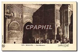 Carte Postale Ancienne Meknes Bab Mansour