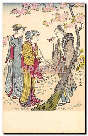 Carte Postale Ancienne Japon Nippon Femmes Folklore