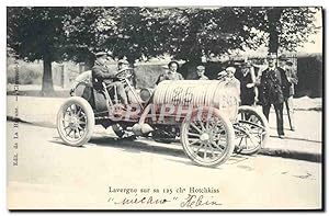 Carte Postale Ancienne Automobile Lavergne sur sa 125 chevaux Hotchkiss