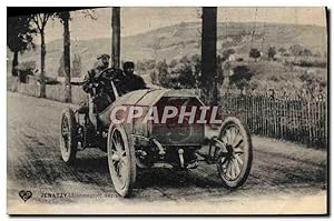 Carte Postale Ancienne Automobile Jenatzy sur sa Mercedes