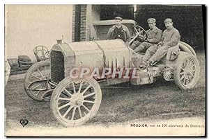 Carte Postale Ancienne Automobile Rougier sur sa 130 chevaux de Dietrich