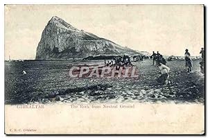 Carte Postale Ancienne Gibraltar The Rock From Neutral Ground