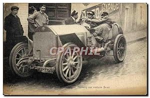 Carte Postale Ancienne Automobile Circuit de Dieppe Hemery sur voiture Benz