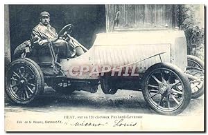 Carte Postale Ancienne Automobile Heat sur sa 120 chevaux Panhard Levassor