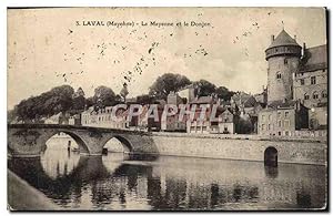Carte Postale Ancienne Laval La Mayenne et le Donjon