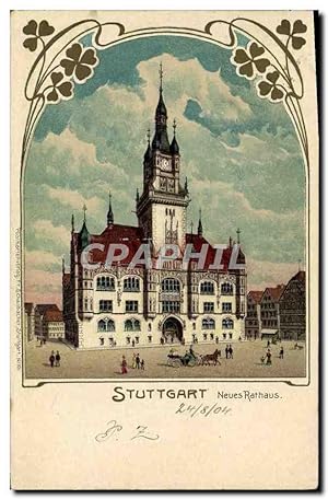 Carte Postale Ancienne Illustrateur Stuttgart Neues Rathaus
