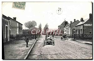 Carte Postale Ancienne Automobile Circuit de la Sarthe Passage a niveau de St Calais