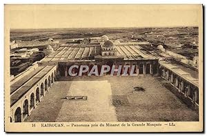 Carte Postale Ancienne Kairouan Panorama pris du minaret de la grande mosquee