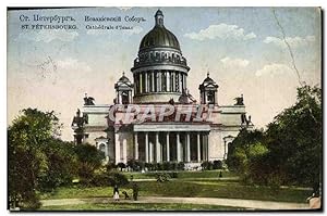 Carte Postale Ancienne St Petersbourg Cathédrale d'Isasc