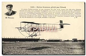 Carte Postale Ancienne Avion Aviation Bipan Sommer pilote par Tetard