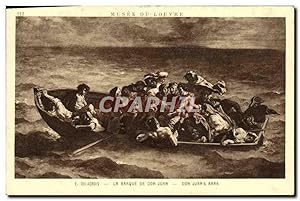 Imagen del vendedor de Carte Postale Ancienne Delacroix La barque de Don Juan Paris Musee du Louvre a la venta por CPAPHIL