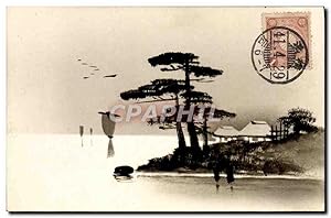 Carte Postale Ancienne Japon Nippon Arbres