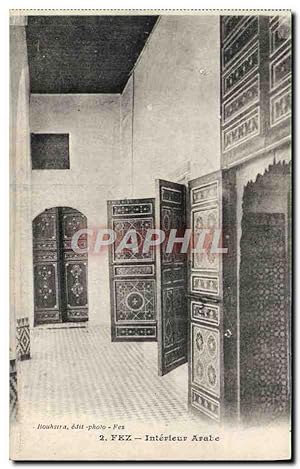 Carte Postale Ancienne Fez Intérieur arabe