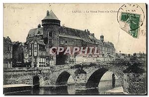 Carte Postale Ancienne Laval Le Vieux Pont et le Château
