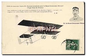 Carte Postale Ancienne Avion Aviation Le nouveau biplan Farman construit par le sous lieutenant M...