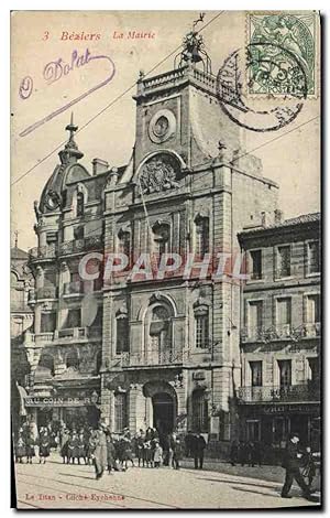 Carte Postale Ancienne Beziers La Mairie