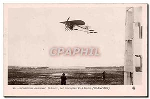 Carte Postale Ancienne Avion Aviation Bleriot sur monoplan a Reims 26 aout 1909