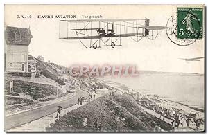 Carte Postale Ancienne Avion Aviation Havre Aviation vue générale