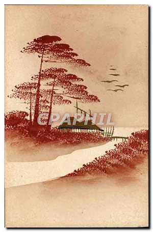 Carte Postale Ancienne Japon Nippon Arbres