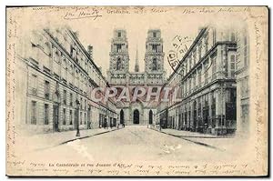 Carte Postale Ancienne Orleans La Cathédrale Et Rue Jeanne d'Arc