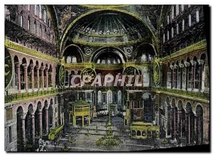 Carte Postale Ancienne Constantinople Intérieur de la mosquee Ste Sophie