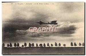 Carte Postale Ancienne Avion Aviation Monoplan Antoinette de M Hubert Latham