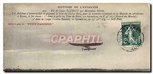 Carte Postale Ancienne Avion Aviation Vol de Louis Bleriot sur monoplan Bleriot