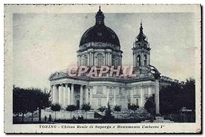 Carte Postale Ancienne Torino Chiesa Reale Di Superga E Monumento Umberto 1