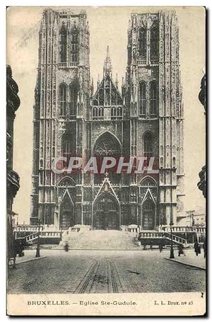 Carte Postale Ancienne Bruxelles Eglise Ste Gudule