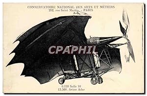 Carte Postale Ancienne Avion Aviation Conservatoire National des Arts et Metiers Rue Saint Martin...