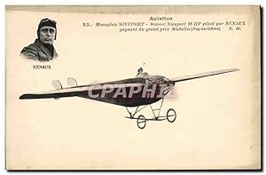 Carte Postale Ancienne Avion Aviation Monoplan Nieuport 28 HP gagnant du grand prix Michelin Puy ...