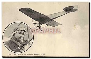 Carte Postale Ancienne Avion Aviation Weymann sur monoplan Nieuport