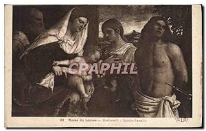 Image du vendeur pour Carte Postale Ancienne Musee Du Louvre Barbarelli Sainte Famille mis en vente par CPAPHIL