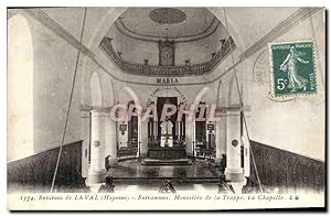 Carte Postale Ancienne Environs de Laval Entrammes Monastere de la Trappe La chapelle