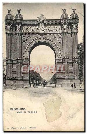 Carte Postale Ancienne Barcelona Arco de TRiunfo