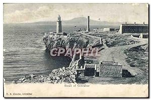 Carte Postale Ancienne Strait of Gibraltar