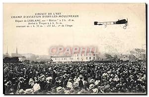 Carte Postale Ancienne Avion Aviation Circuit de l'Est Champ d'aviation d'Issy les Moulineaux Dep...