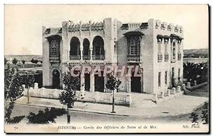 Carte Postale Ancienne Bizerte Cercle des officiers de Terre et de mer Militaria