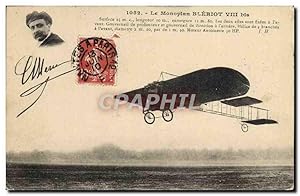 Carte Postale Ancienne Avion Aviation Monoplan Bleriot VIII