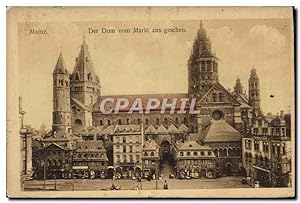 Carte Postale Ancienne Mainz Der Dom Vom Marke Aus Gesehen