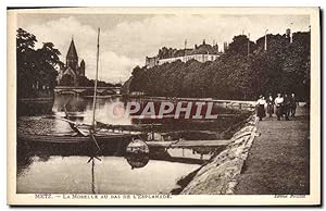 Carte Postale Ancienne Metz La Moselle Au Bas De L'Esplanade