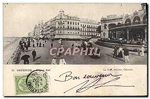 Carte Postale Ancienne Ostende Digue Est