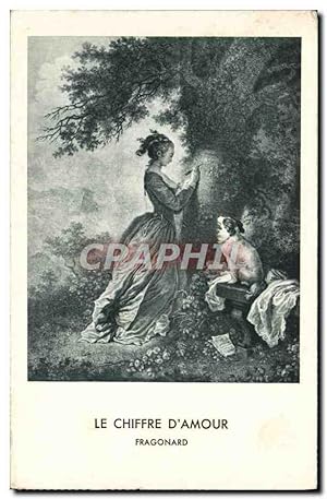 Bild des Verkufers fr Carte Postale Ancienne Le Chiffre D'Amour Fragonard zum Verkauf von CPAPHIL