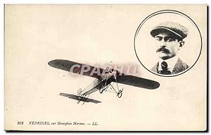 Carte Postale Ancienne Avion Aviation Vedrines sur Monoplan Morane
