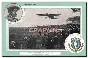 Carte Postale Ancienne Avion Aviation Monoplan Rep Circuit Europeen Juin Juillet 1911 Arrivee de ...