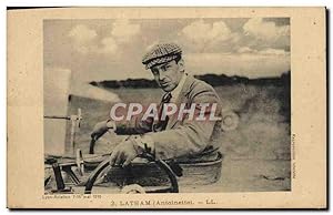 Carte Postale Ancienne Avion Aviation Latham Antoinette