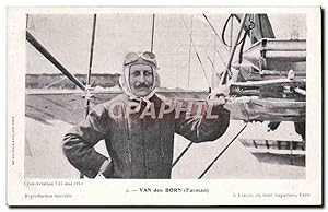 Carte Postale Ancienne Avion Aviation Van den Born Farman