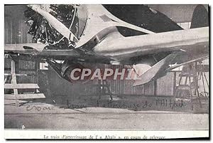 Carte Postale Ancienne Avion Aviation Train d'atterrisage de l'Altair en cours de relevage