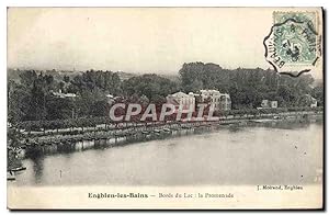 Carte Postale Ancienne Enghien les Bains Bords du Lac la Promenade