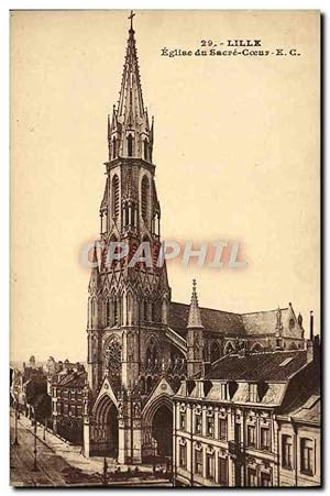 Carte Postale Ancienne Lille Eglise du Sacre Coeur